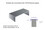 Eclisse de couvertine Alu 15/10 thermo-laqué largeur de 16 à 48 cm, jonction 20 cm, intermédiaire 10 cm